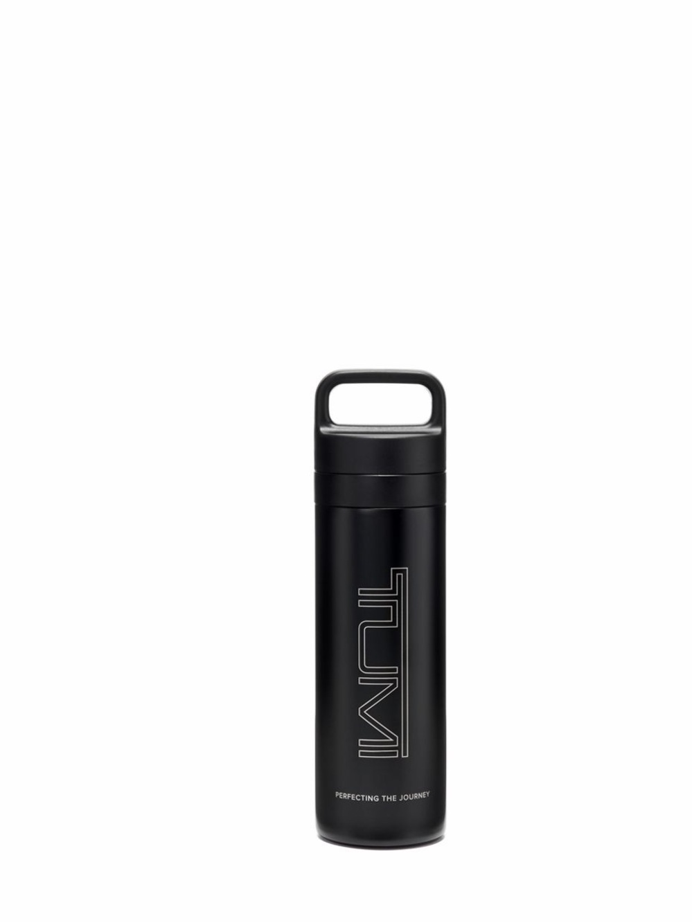Tumi Matte Black Insulated Bottle with Loop Handle